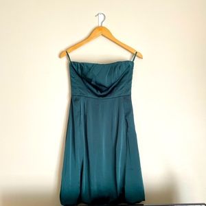 Banana Republic Strapless Knee Length Dress with Pockets Size 0 Dark Teal